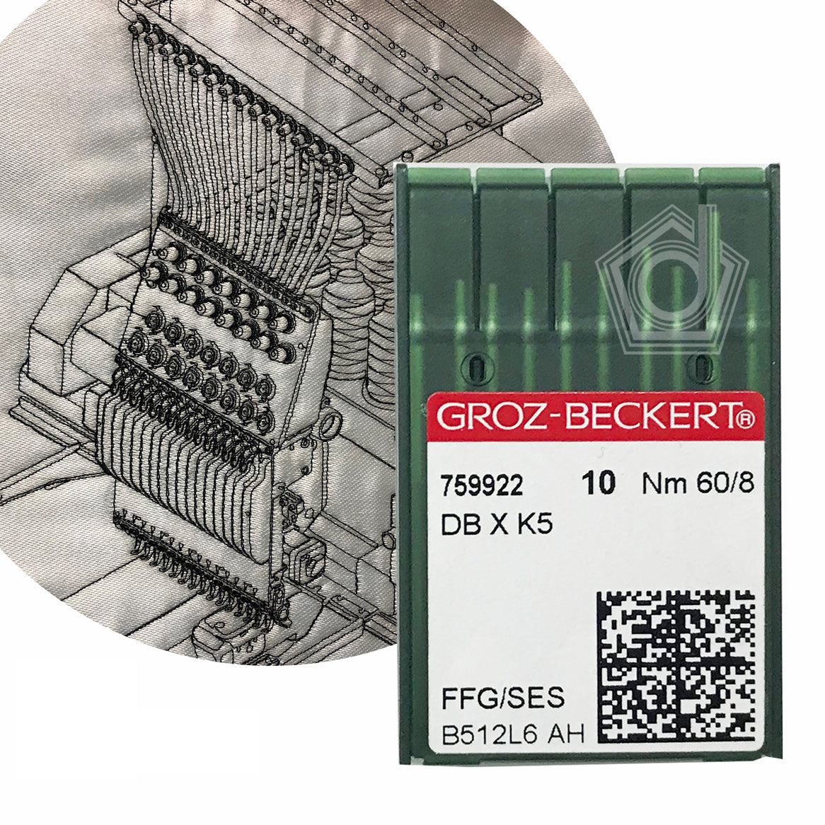 Agujas Groz-Beckert DBxK5 - Punta de bola fina FFG/SES