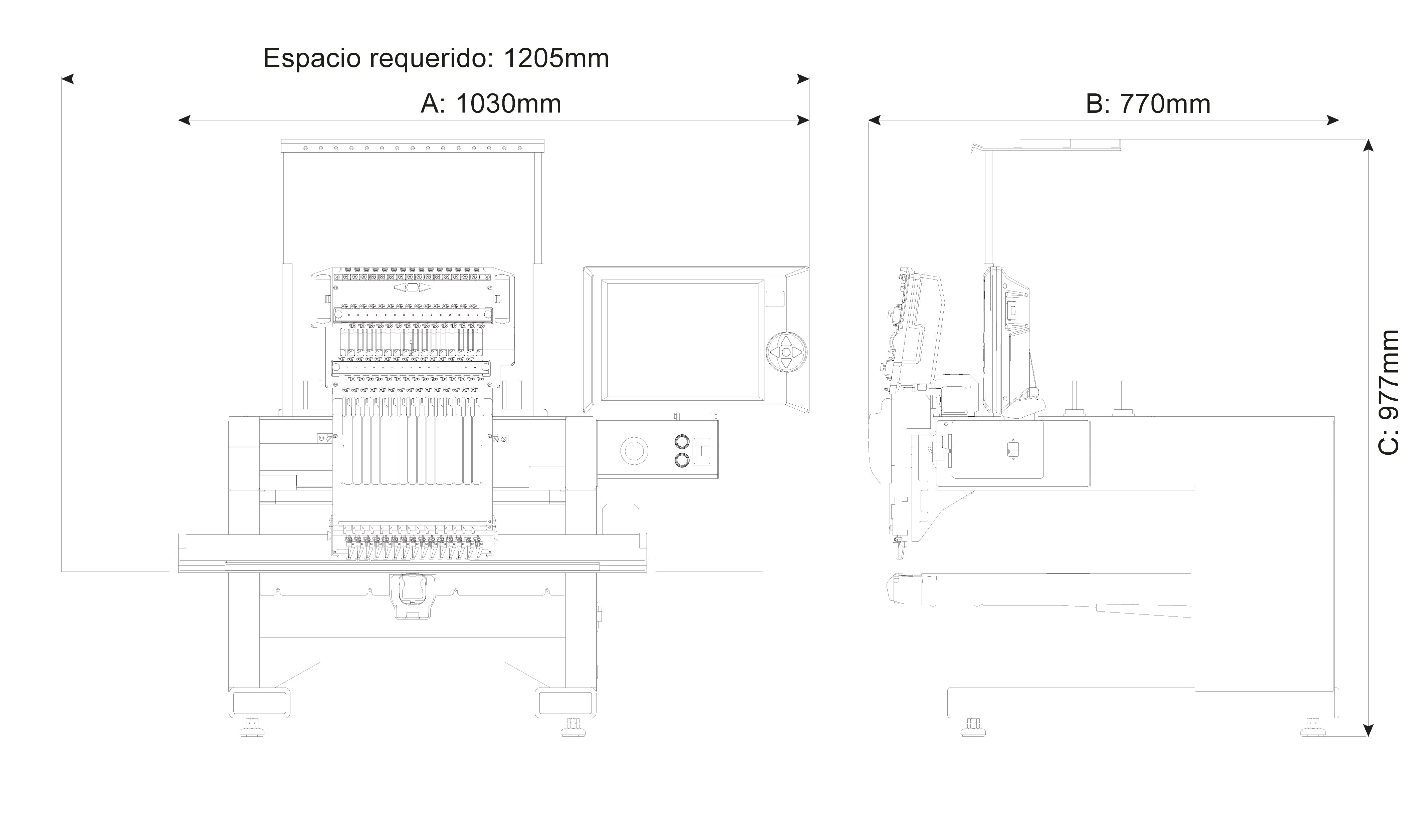 Bordadora Industrial Tajima TMEZ-SC - 1 Cabeza
