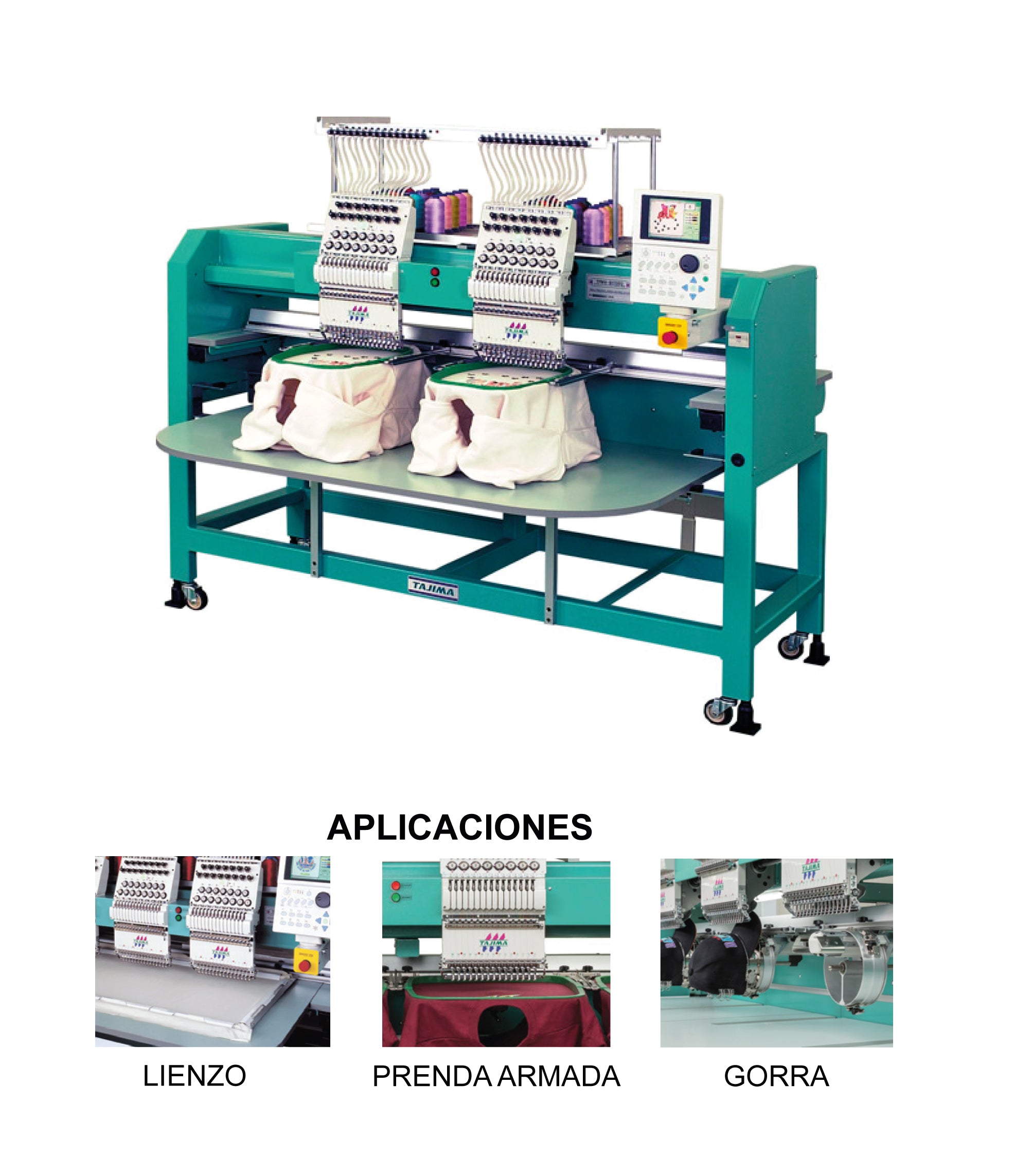 Bordadora cilíndrica TFMX-IIC1202 de 2 cabezas - Tajima