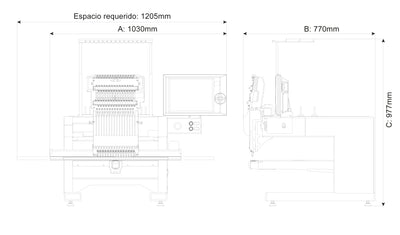 Bordadora Industrial Tajima TMEZ-SC - 1 Cabeza