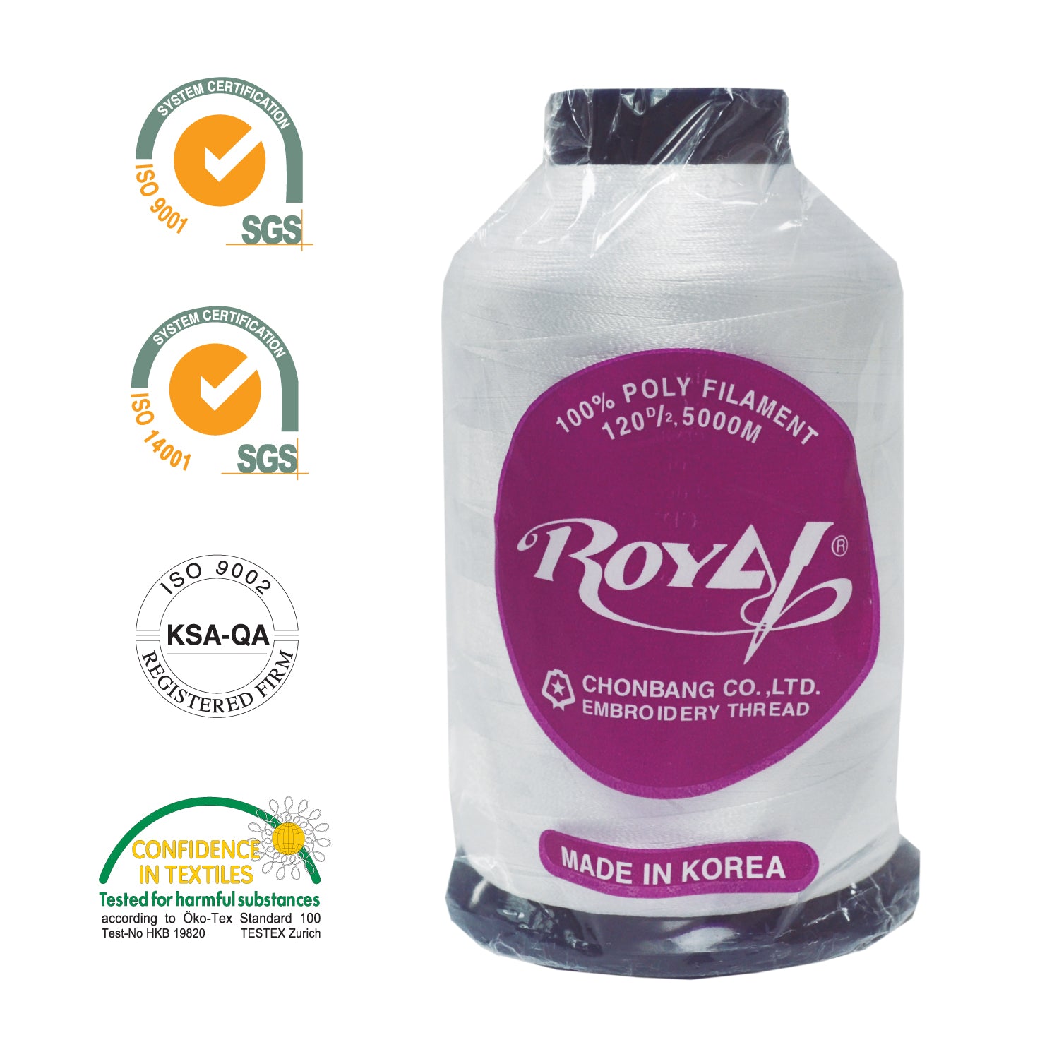 Hilo para Bordado Industrial Royal – 100% Poliéster